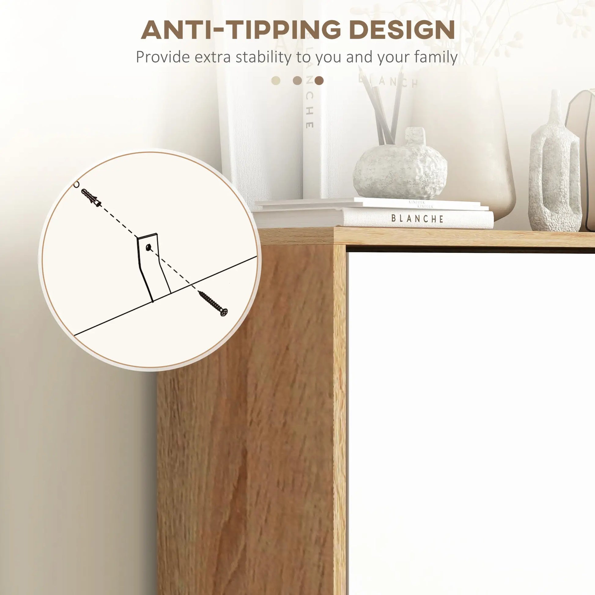 Slim Shoe Storage Cabinet, 3 Flip Drawers, Adjustable Shelves, 18-24 Pairs, White Shoe Storage Cabinets & Racks at Gallery Canada