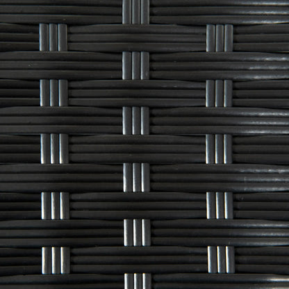 20" Outdoor Wicker Coffee Table, Plastic Board, Black Patio Dinning Tables at Gallery Canada