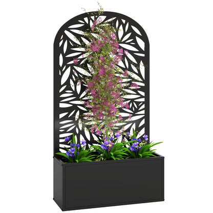 Metal Garden Bed with Trellis for Climbing Plants Galvanized Planter Boxes at Gallery Canada