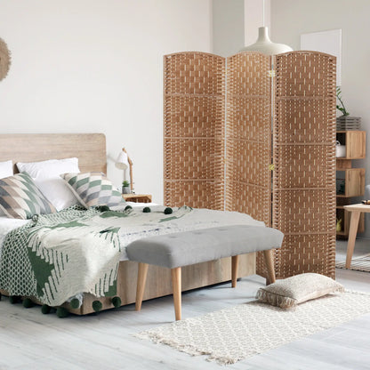 6ft Folding Room Divider, 3 Panel Wooden Frame, Natural Room Dividers at Gallery Canada