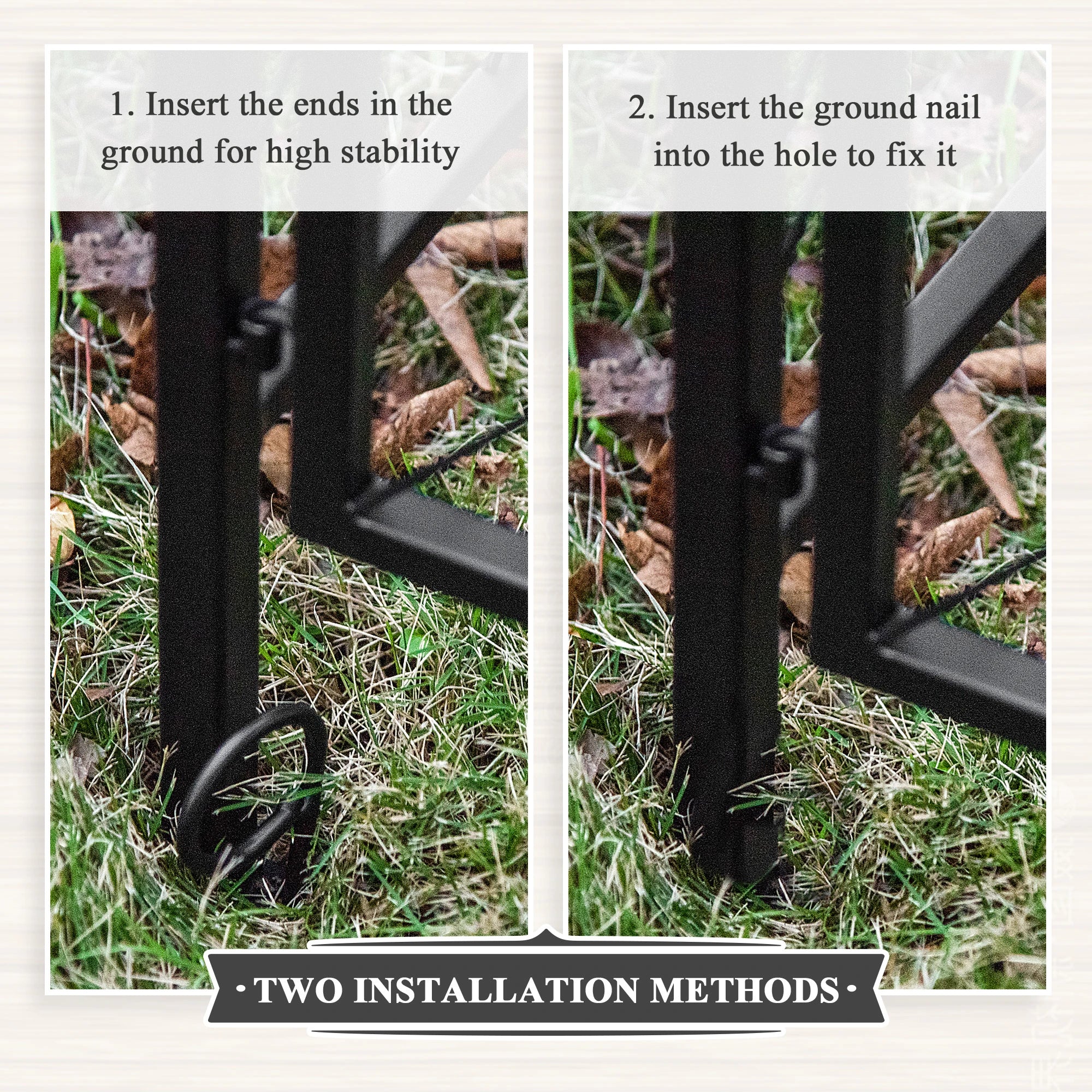 7FT Metal Garden Arch with Gate, Climbing Planter Frame, Black Garden Arches at Gallery Canada