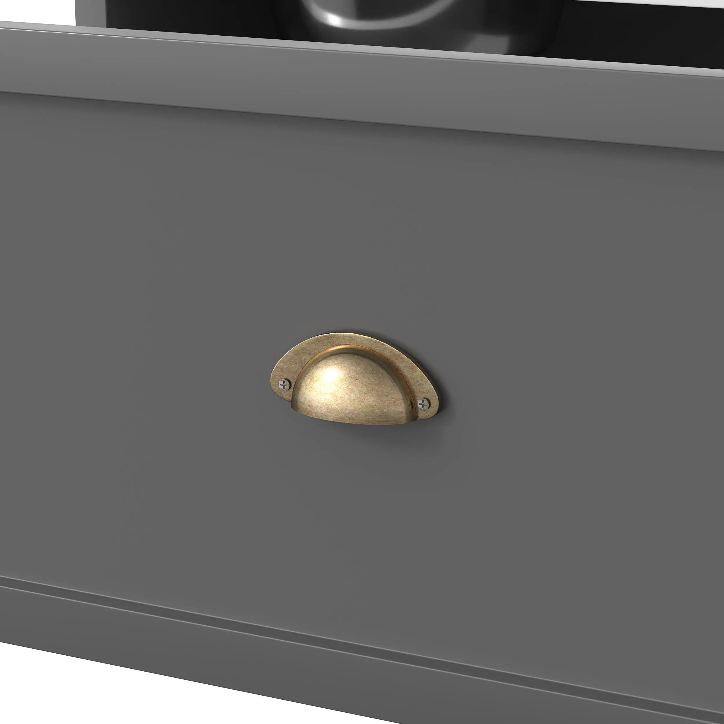 Large Elevated Dog Bowls, Storage Drawer, 2 Stainless Steel Bowls, Grey Dog Bowls at Gallery Canada
