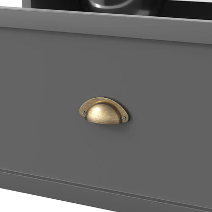 Large Elevated Dog Bowls, Storage Drawer, 2 Stainless Steel Bowls, Grey Dog Bowls at Gallery Canada