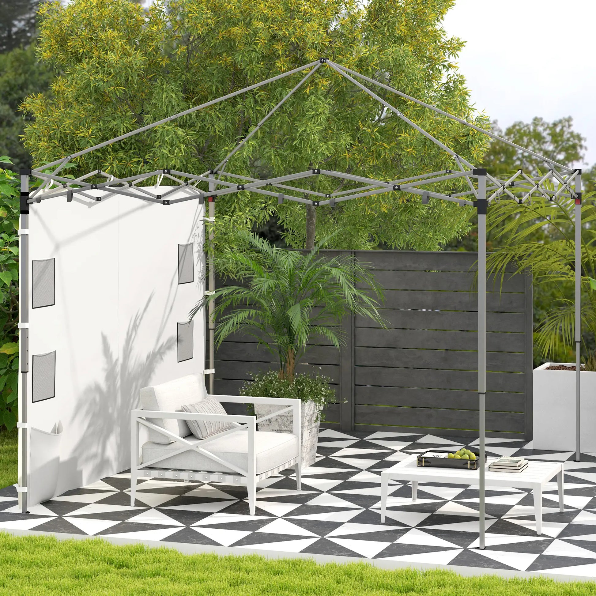 Instant Canopy Sidewall, 10 x 10 ft, 1 Pack, White Gazebo Sidewalls at Gallery Canada