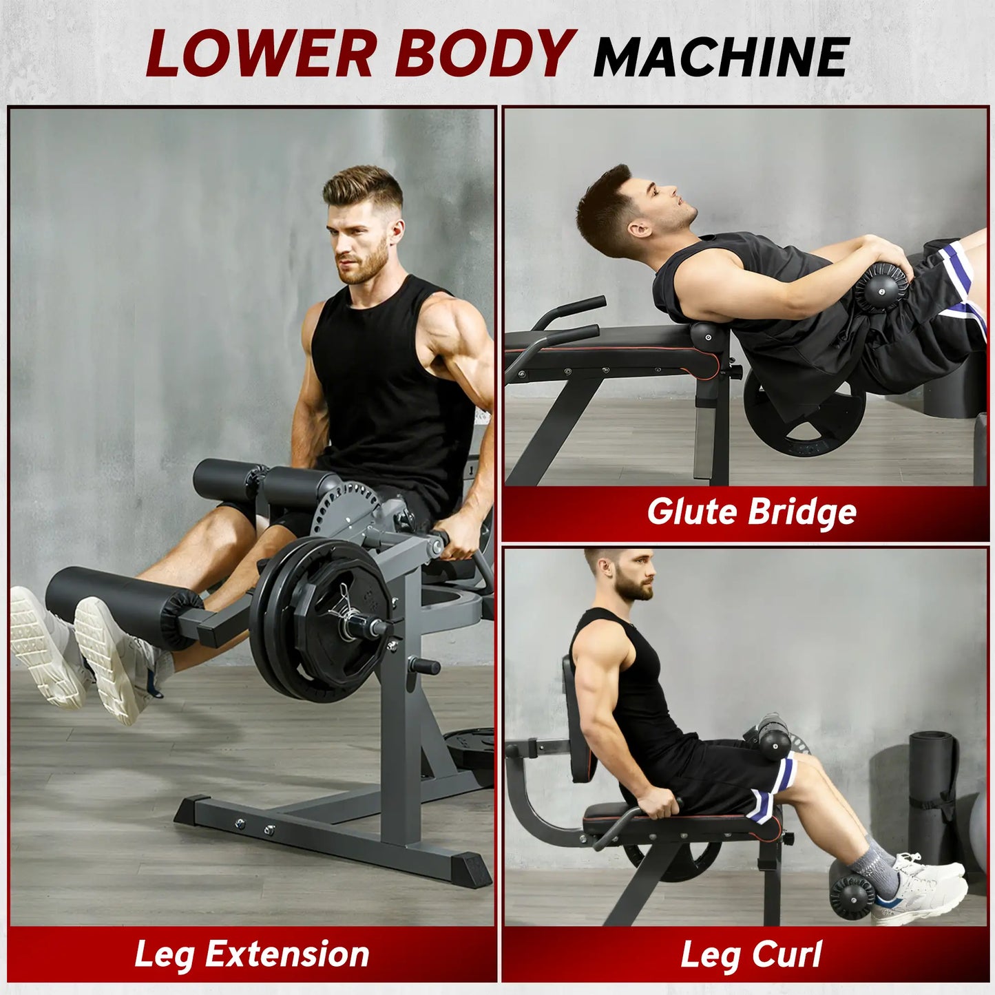Leg Extension Machine Adjustable Leg Extension and Curl Machine with Plate Loaded for Leg Extension Strength Training Equipment at Gallery Canada