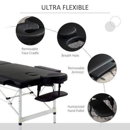 83 Foldable Massage Table, Salon SPA Facial Couch, Tattoo Bed, Black Portable Massage Tables at Gallery Canada