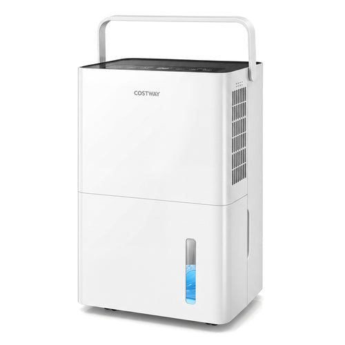 6000 Sq.Ft 120 Pint Compressor Dehumidifier with Drain Hose Smart Humidity Control for Bedroom, White