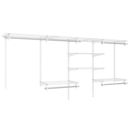 4-8 Feet Closet Organizers and Storage System with Hanging Rod for Laundry Bedroom, White Coat Racks & Hall Trees White at Gallery Canada