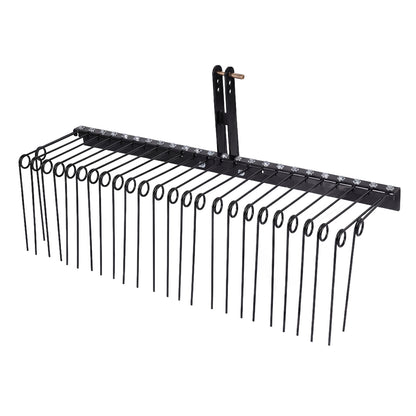 60" Pine Straw Rake, Tow Behind Landscape Rake, 26 Metal Coil Tines Lawn Care Tools at Gallery Canada
