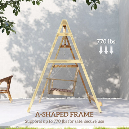 770lbs Porch Swing Frame, Heavy Duty A-Frame Stand, Reinforced Bars Hammock Stands at Gallery Canada