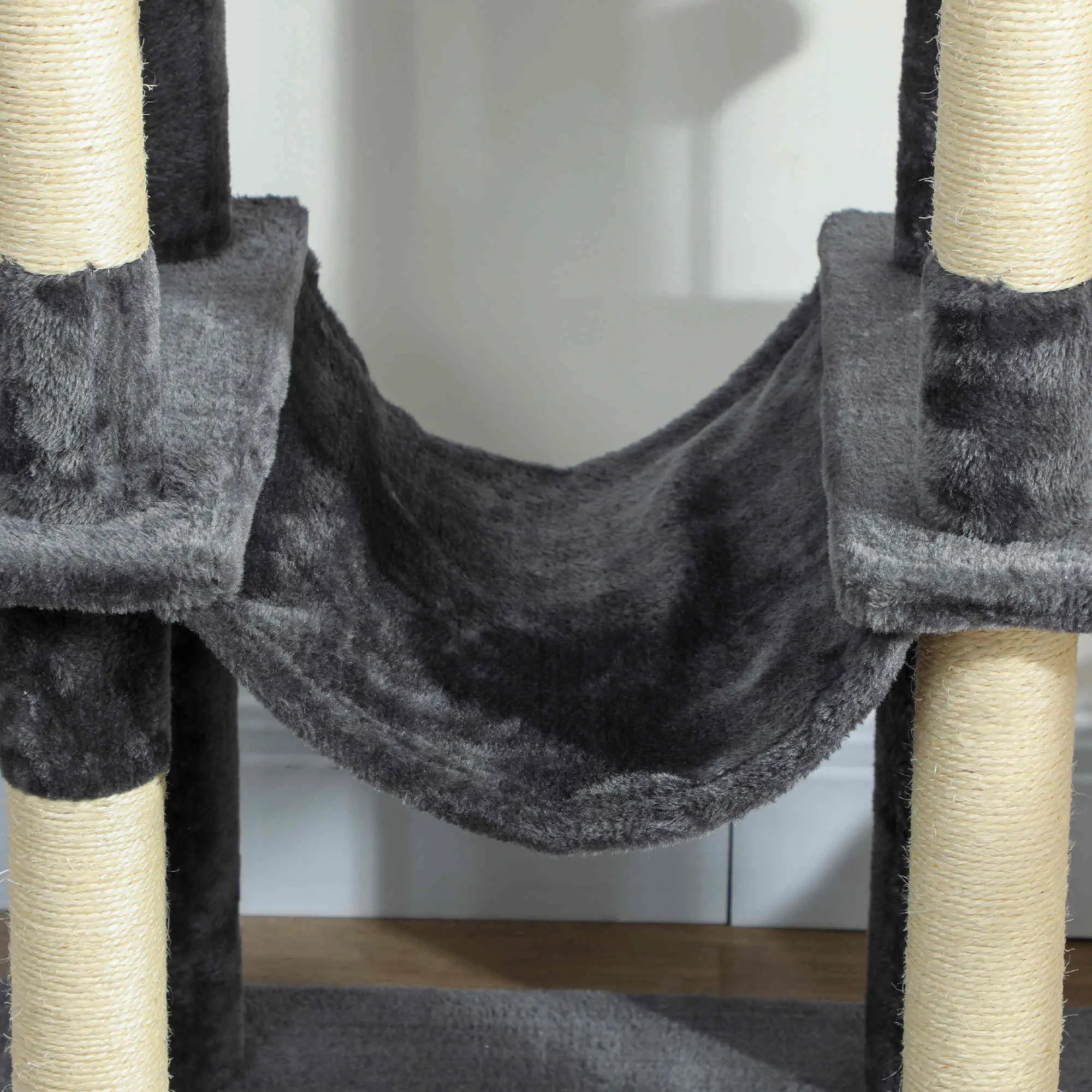 69 Inch Cat Tree, Multi-Level Tower, 2 Condos, Plush Perch, Sisal Posts, Dark Grey Cat Towers at Gallery Canada