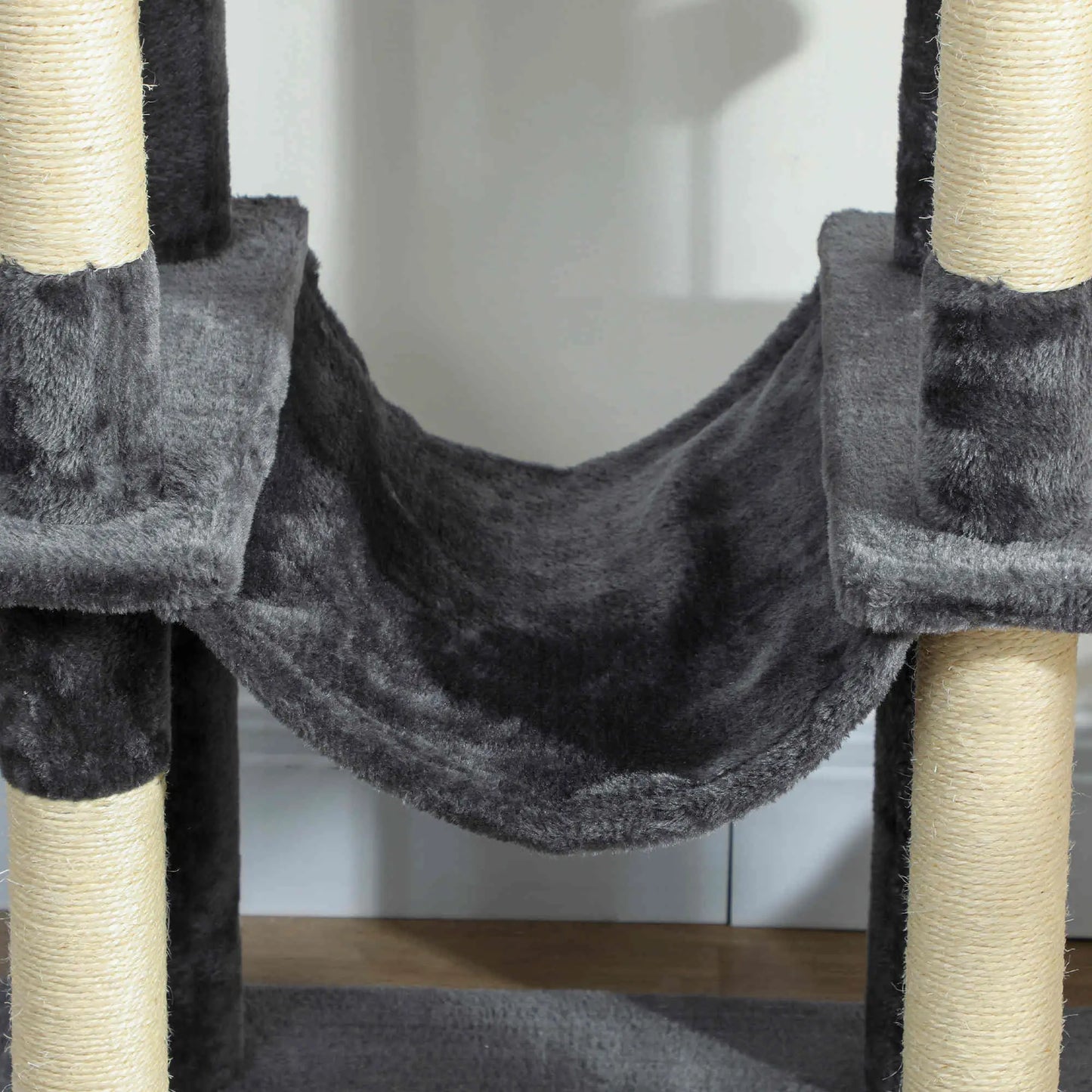 69 Inch Cat Tree, Multi-Level Tower, 2 Condos, Plush Perch, Sisal Posts, Dark Grey Cat Towers at Gallery Canada