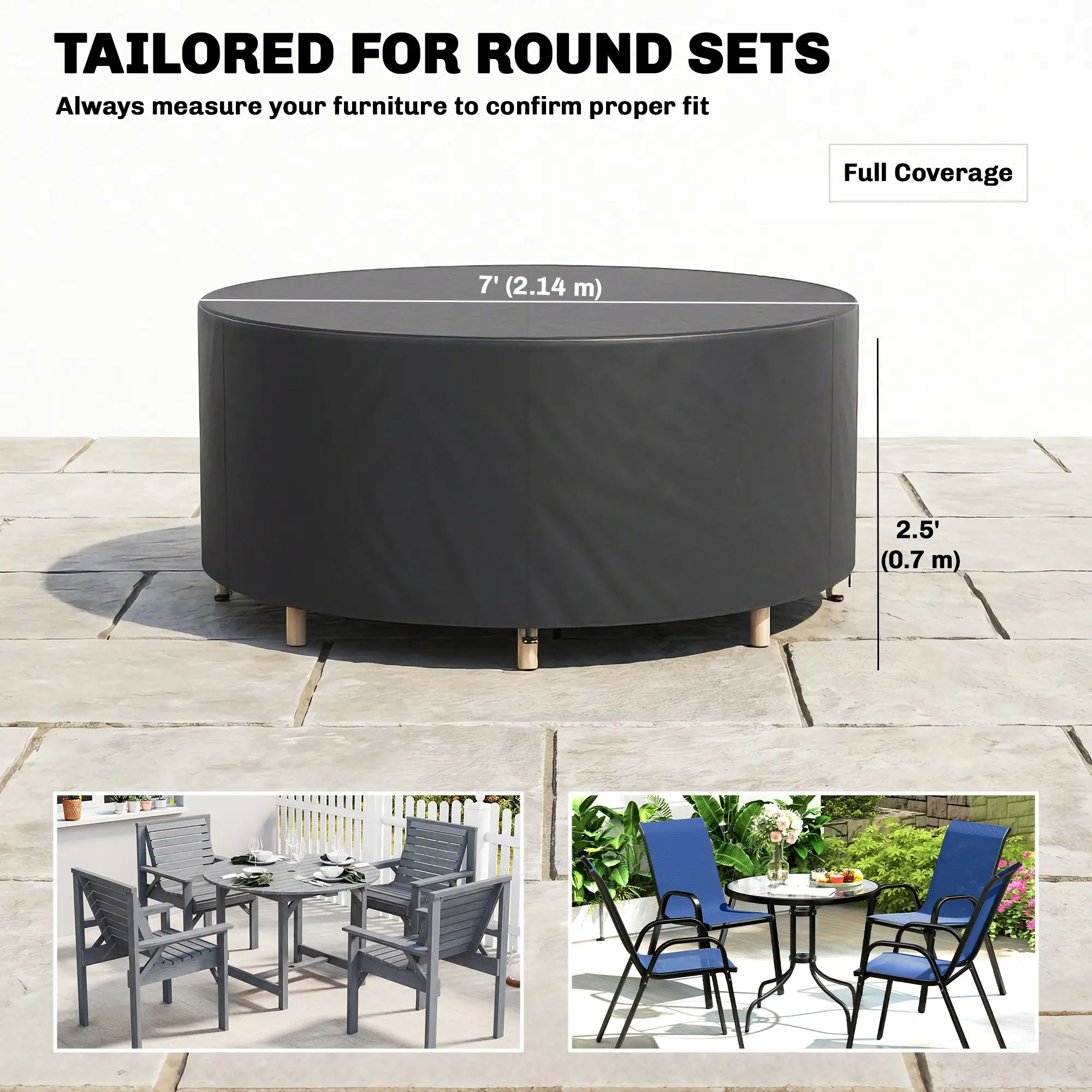 Heavy Duty Outdoor Patio Furniture Cover, Waterproof 84.3