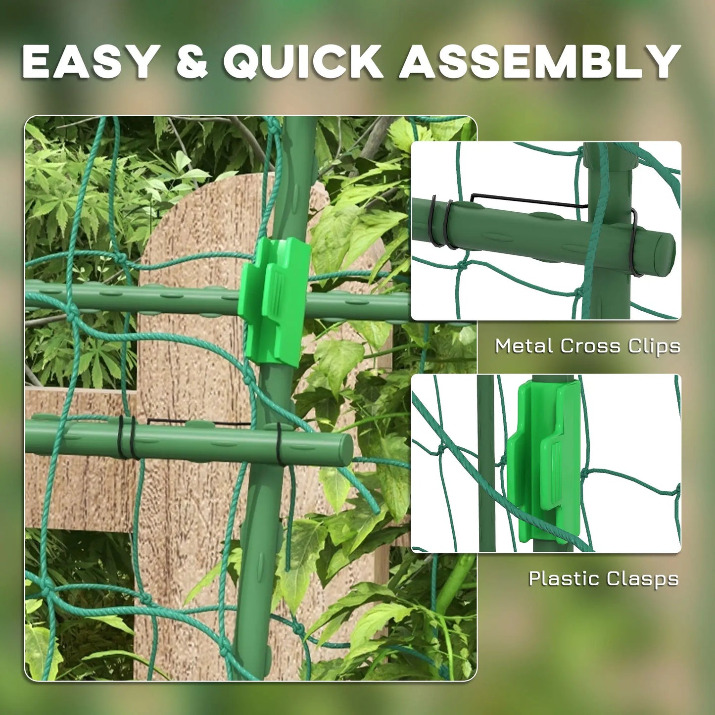 Arched Garden Trellis, Metal Cucumber Plant Support, 57" x 66" x 81" Plant Stands at Gallery Canada