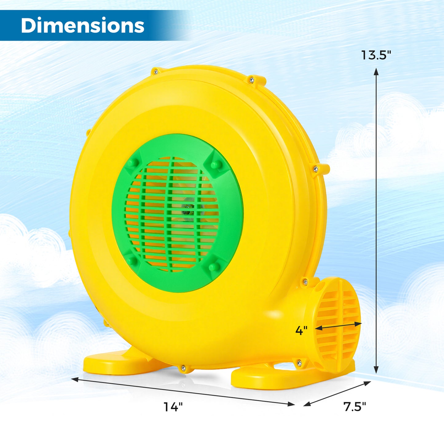 610W Bounce House Blower with Handle and Ground Stakes Air Blowers at Gallery Canada