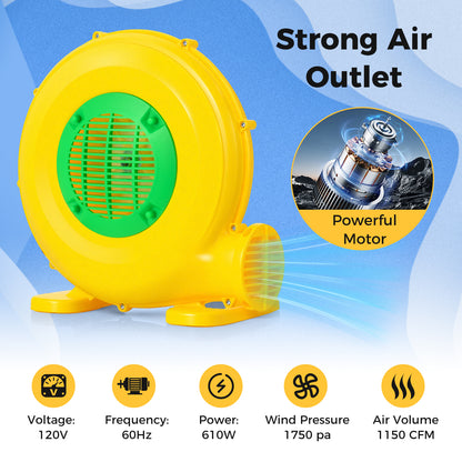 610W Bounce House Blower with Handle and Ground Stakes Air Blowers at Gallery Canada