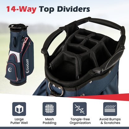 Golf Cart Bag Lightweight Portable Golf Club Organizer Bag, Navy Golf at Gallery Canada