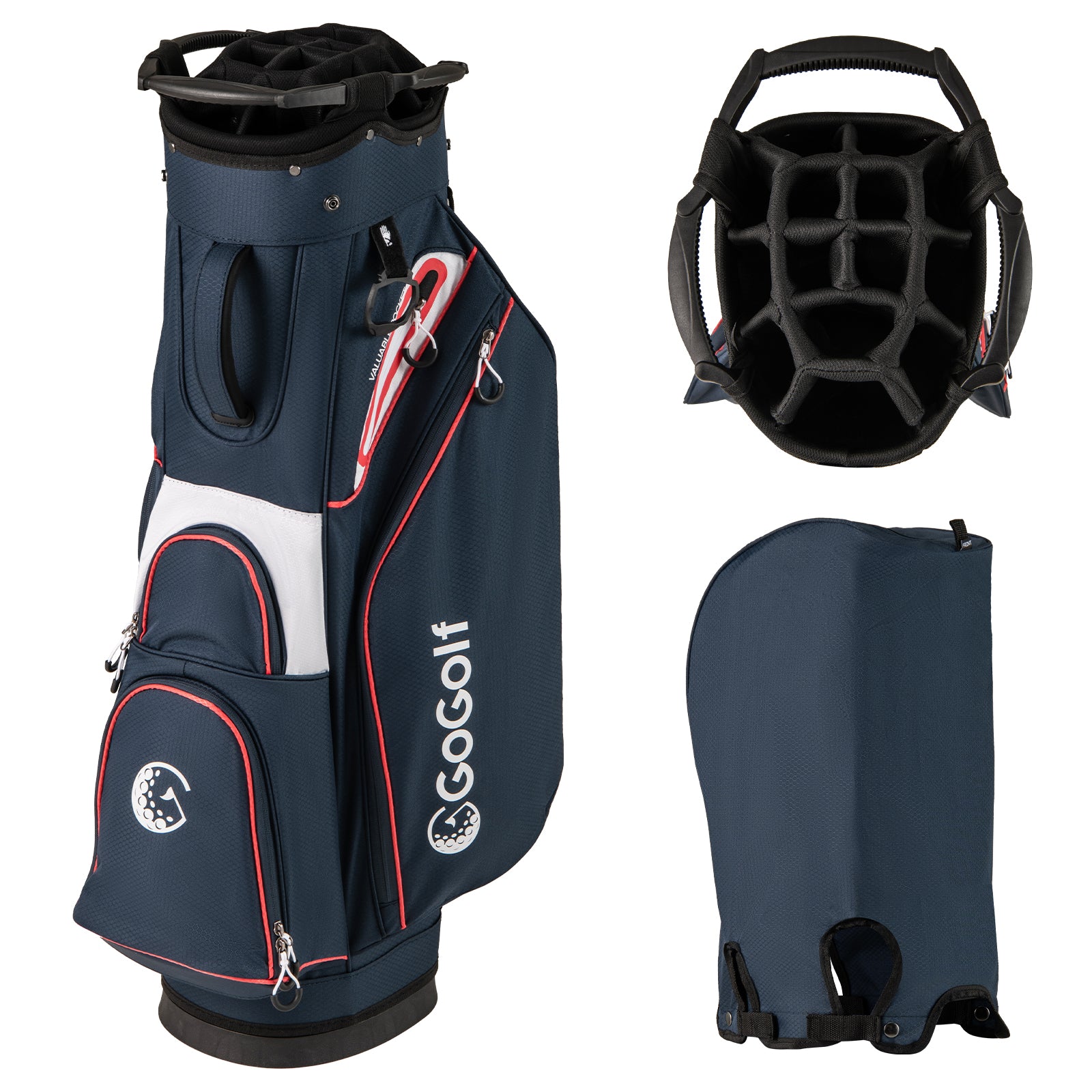 Golf Cart Bag Lightweight Portable Golf Club Organizer Bag, Navy Golf at Gallery Canada