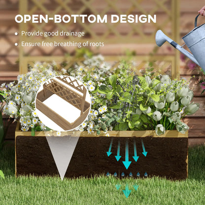 Wooden Planter With Trellis Privacy Screen, Raised Garden Bed Wooden Planter Boxes at Gallery Canada