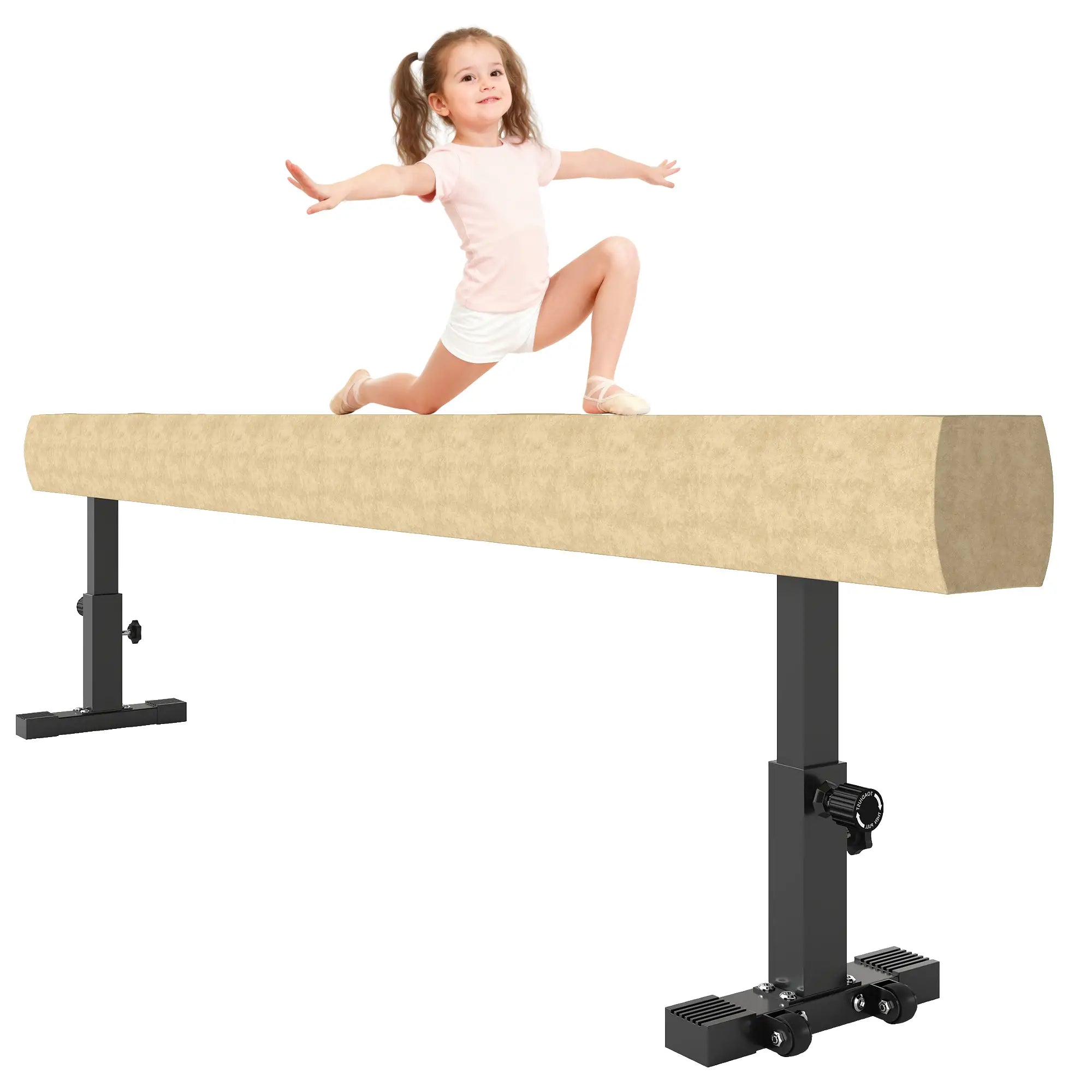 7.5ft Adjustable Balance Beam, Gymnastics Equipment with Wheels, for Training Aerobic Equipment at Gallery Canada
