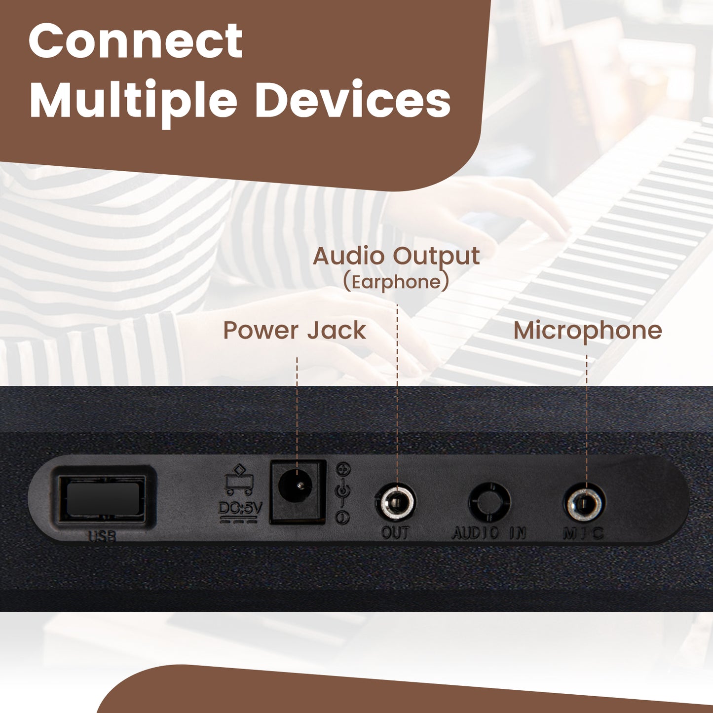 61 Key Electric Portable Digital Keyboard Piano, Black Pianos & Keyboards at Gallery Canada