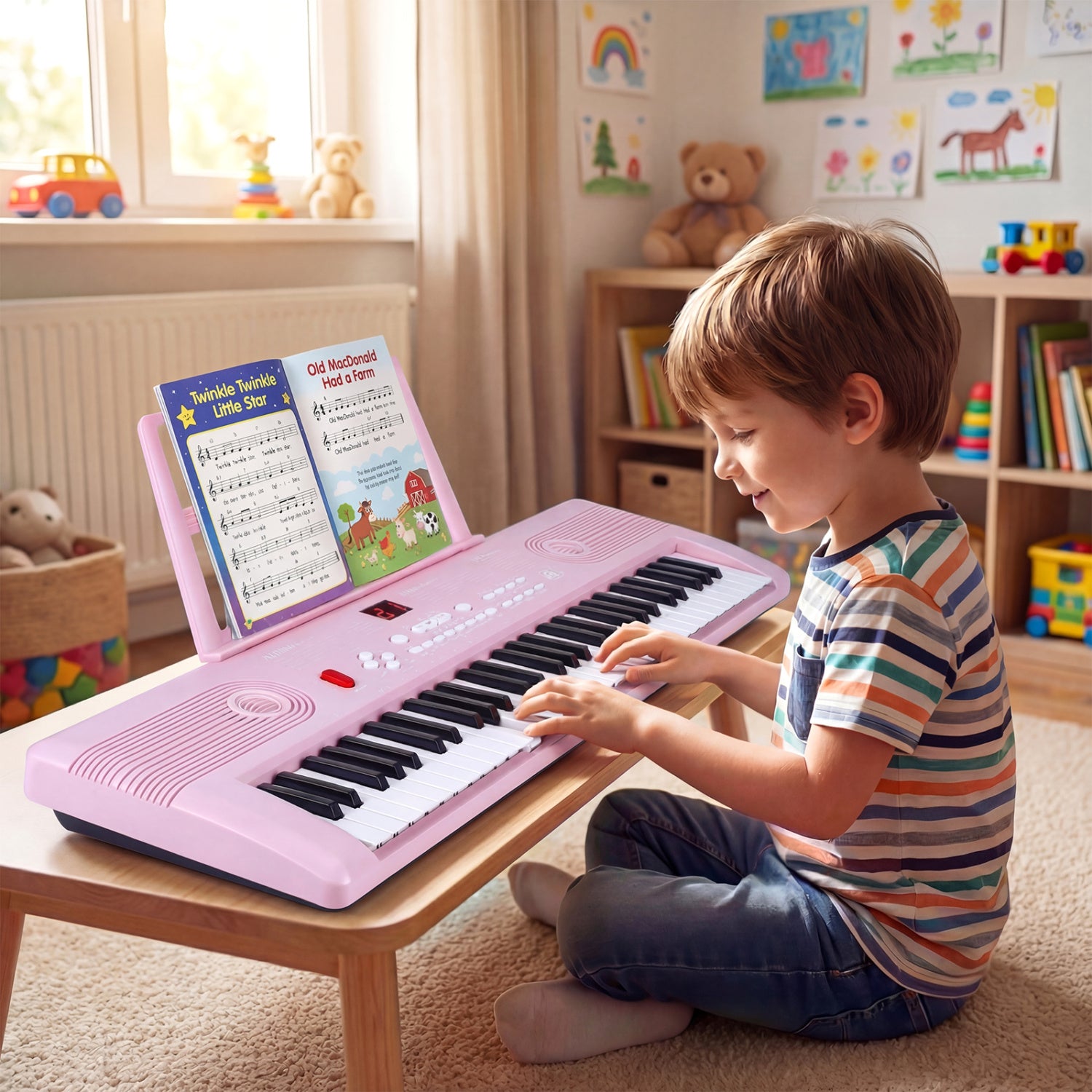 61 Key Portable Digital Keyboard Piano, Pink Pianos & Keyboards at Gallery Canada