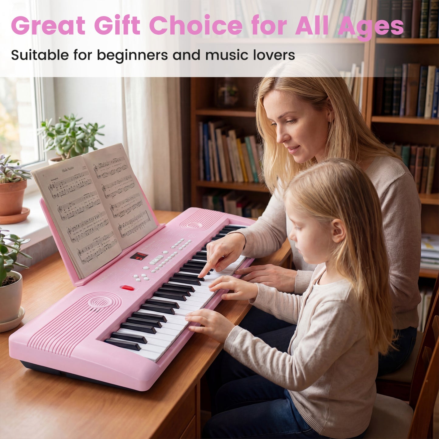 61 Key Portable Digital Keyboard Piano, Pink Pianos & Keyboards at Gallery Canada