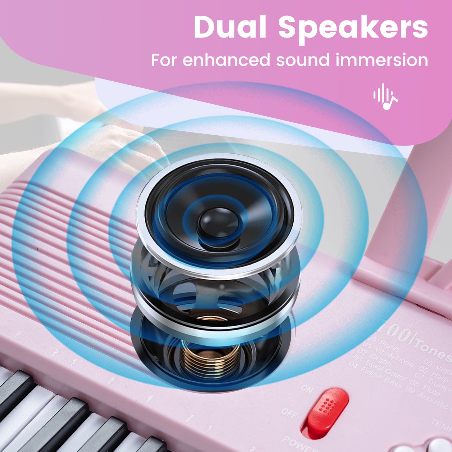 61 Key Portable Digital Keyboard Piano, Pink Pianos & Keyboards at Gallery Canada