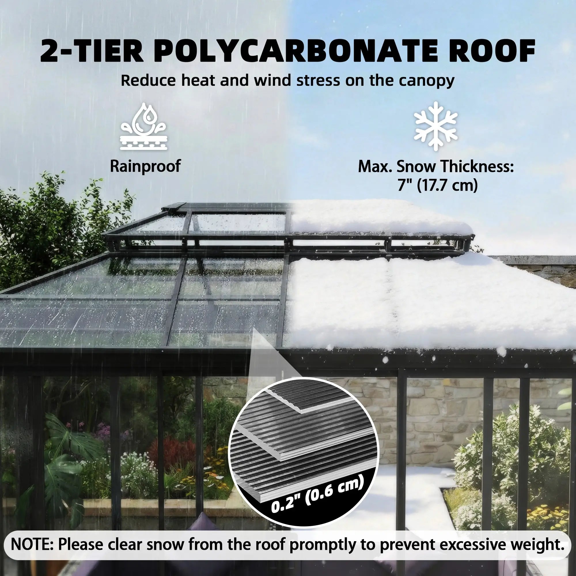 10' x 14' Aluminum Hardtop Gazebo, Sliding Doors, Double Roof, Dark Grey Gazebos at Gallery Canada