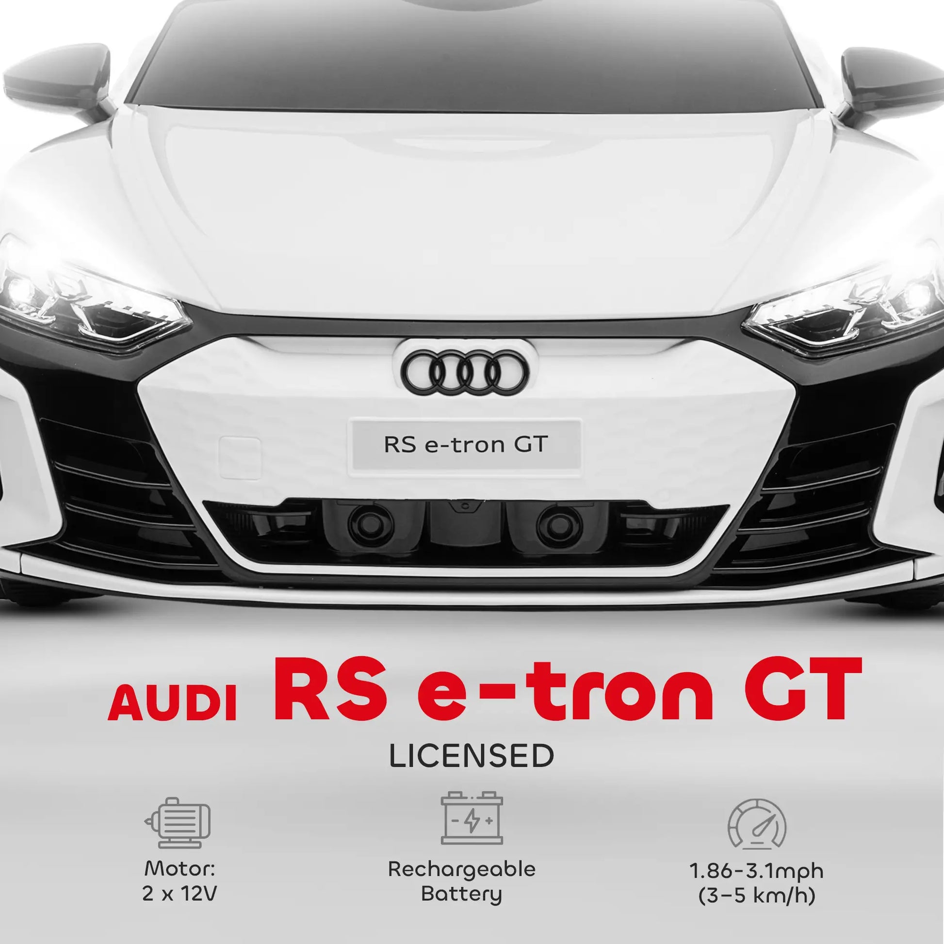 Remote Control Ride On Car, 12V Electric Toy for Kids, White Electric Toy Cars at Gallery Canada