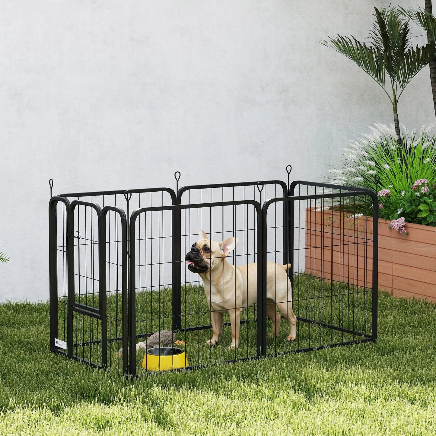 6 Panels Heavy Duty Dog Playpen, 24" Height, Portable Foldable Houses, Kennels & Pens at Gallery Canada