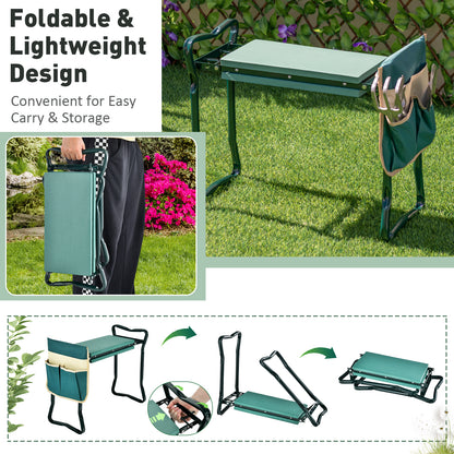 Folding Sturdy Garden Kneeler Pad and Cushion Seat, Green Garden Tools at Gallery Canada