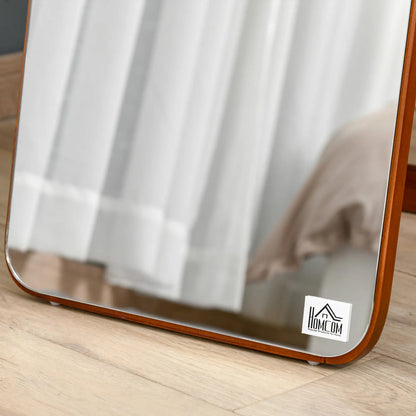 Full Length Mirror, Free Standing, Wood Frame, 15" x 61", Light Walnut Full Length Mirrors at Gallery Canada
