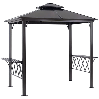 Outdoor Hardtop Grill Gazebo, BBQ Canopy With 6 Hooks, Double Vented PC Roof BBQ Grill Gazebos at Gallery Canada