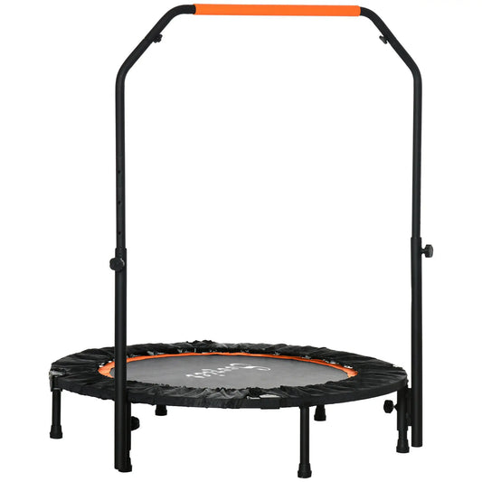 40" Foldable Mini Trampoline, Adjustable Foam Handle, Orange Trampolines Orange at Gallery Canada