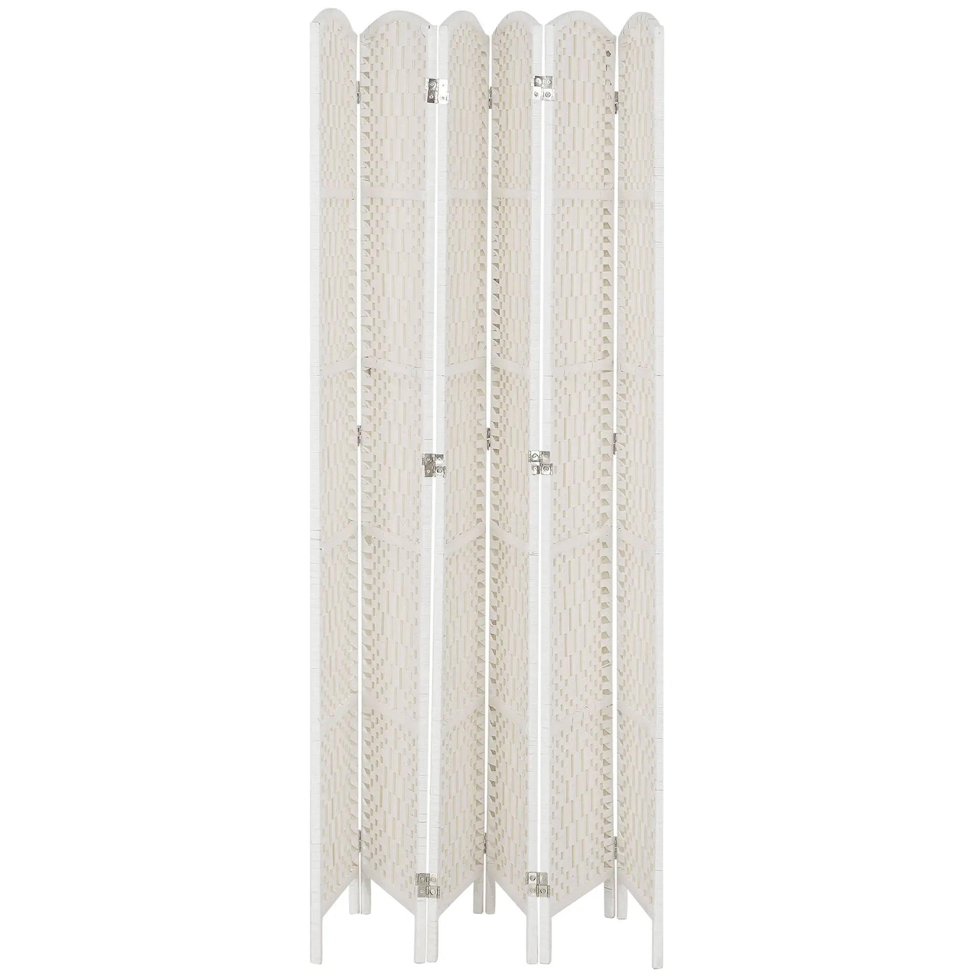 6ft Folding Room Divider, Wooden Frame, Natural Room Dividers at Gallery Canada