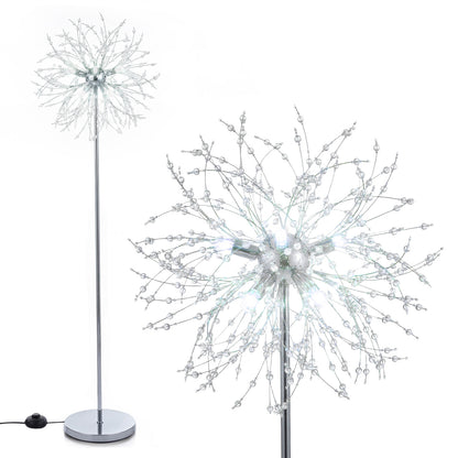 63-Inch Crystal Floor Lamp, Acrylic Crystals, Silver Table & Floor Lamps at Gallery Canada