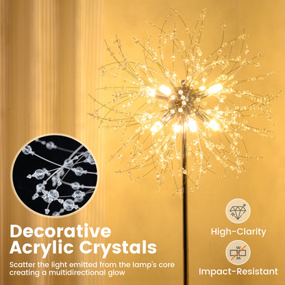 63-Inch Crystal Floor Lamp, Acrylic Crystals, Silver Table & Floor Lamps at Gallery Canada