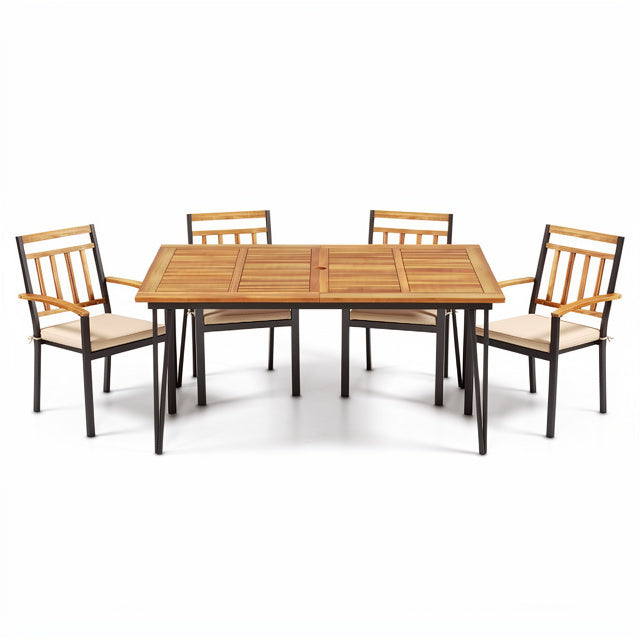 63 Inch Outdoor Dining Table, Set Of 4 Patio Chairs Patio Dining Sets Options at Gallery Canada