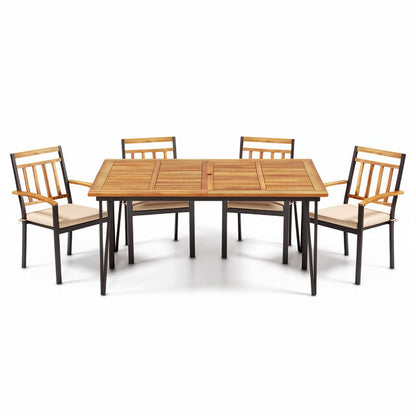 63 Inch Outdoor Dining Table, Set Of 4 Patio Chairs Patio Dining Sets Options at Gallery Canada