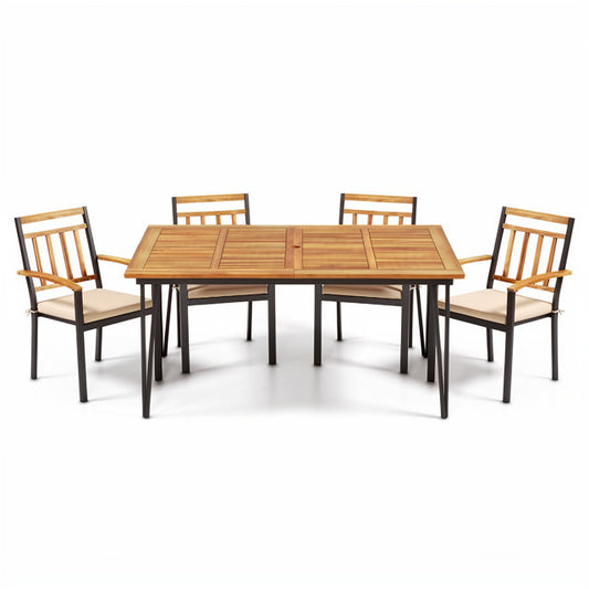 63 Inch Outdoor Dining Table, Set Of 4 Patio Chairs Patio Dining Sets Options at Gallery Canada