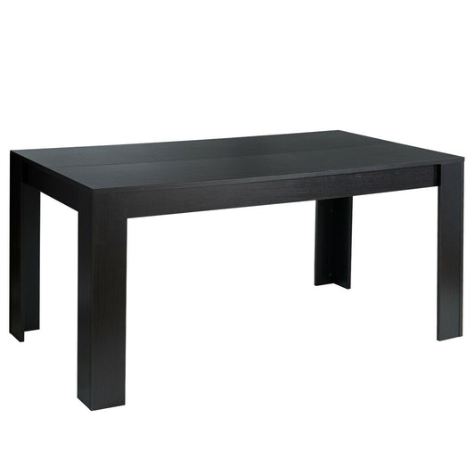 63 Inch Rectangular Modern Dining Table For 6 People, Black Dining Tables Black at Gallery Canada