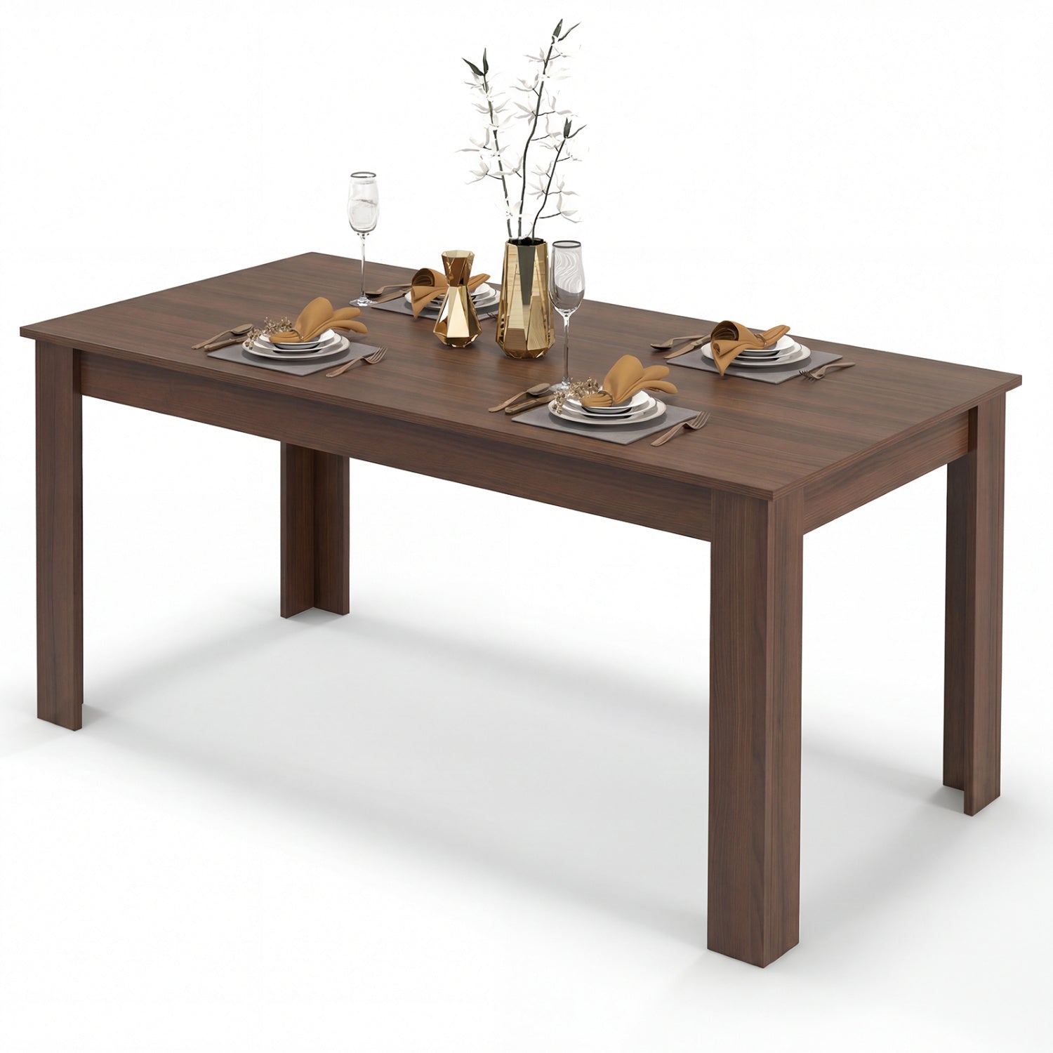 63 Inch Rectangular Dining Table, Walnut Dining Tables at Gallery Canada