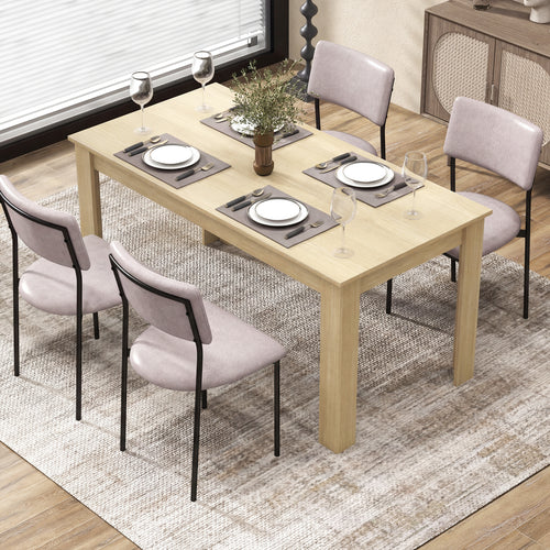 63 Inch Rectangular Dining Table, Oak