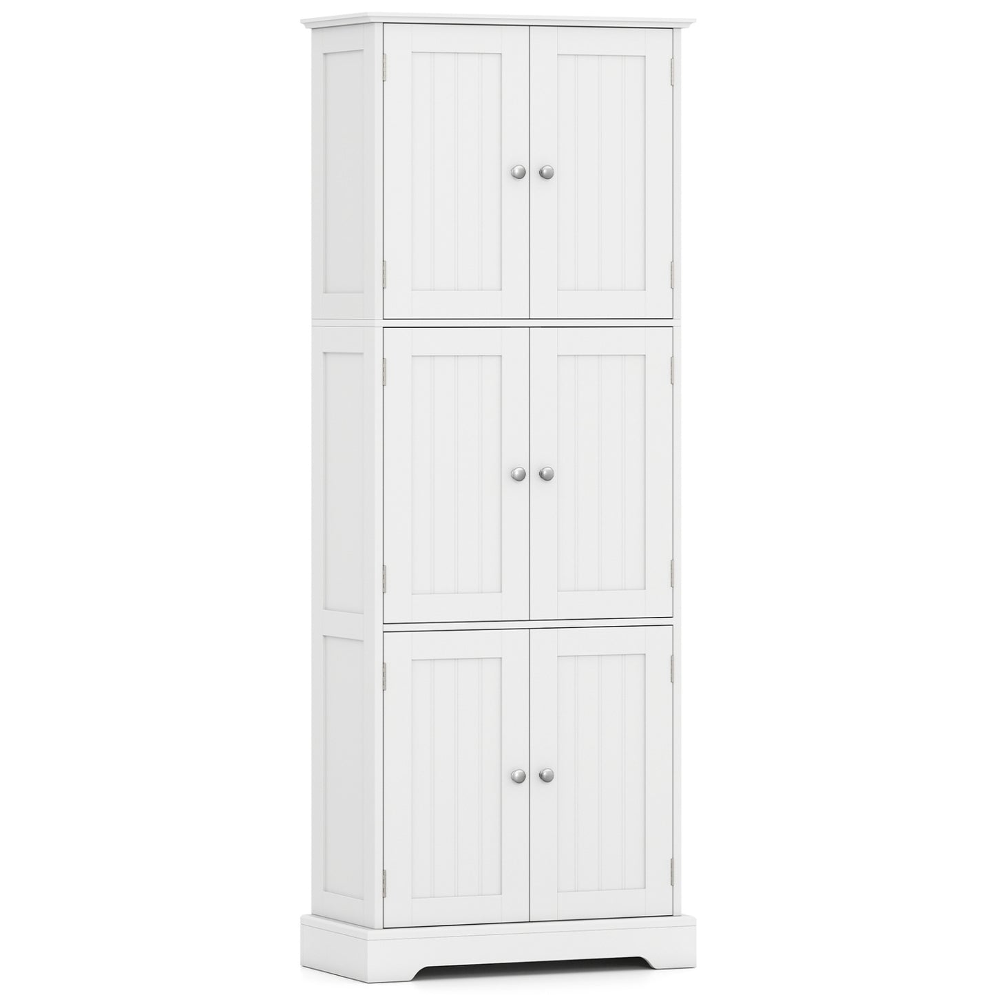 Armoire de salle de bain de 63 pouces de hauteur, blanche