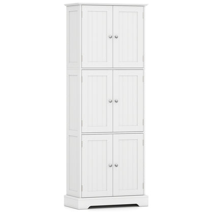 Armoire de salle de bain de 63 pouces de hauteur, blanche