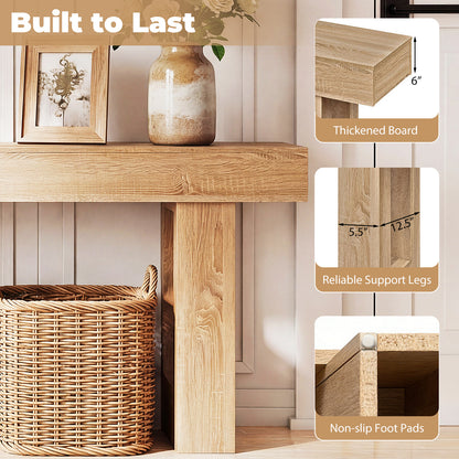 63 Inches Console Table, Farmhouse Entryway, Storage, Natural Console Tables at Gallery Canada