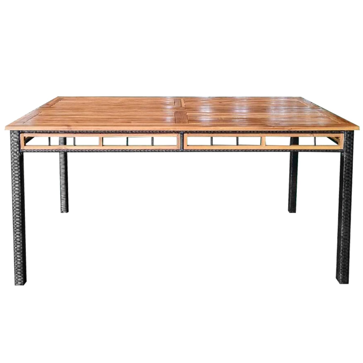 63" Outdoor Dining Table with Acacia Wood Slatted Tabletop Patio Dining Tables Options at Gallery Canada