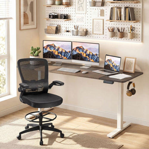 63 x 24 Inch Height Adjustable Sit Stand Desk, Grey