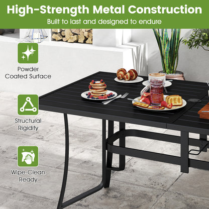 63" x 33" Rectangle Metal Patio Dining Table For 6 Patio Dining Tables at Gallery Canada